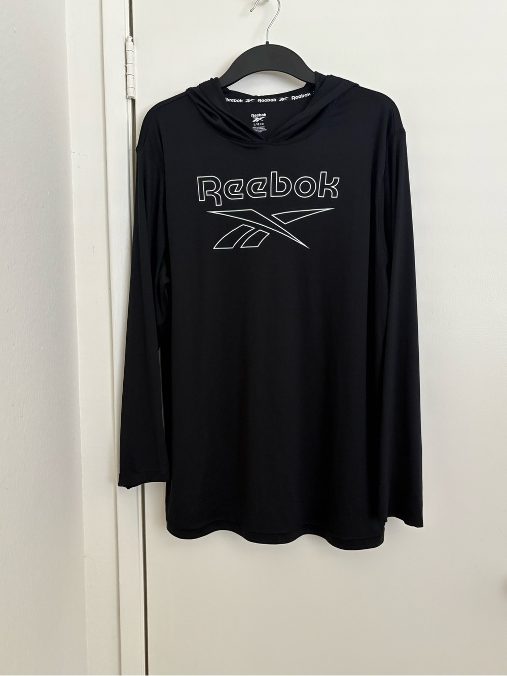 Reebok Black Hooded Long-Sleeve Top